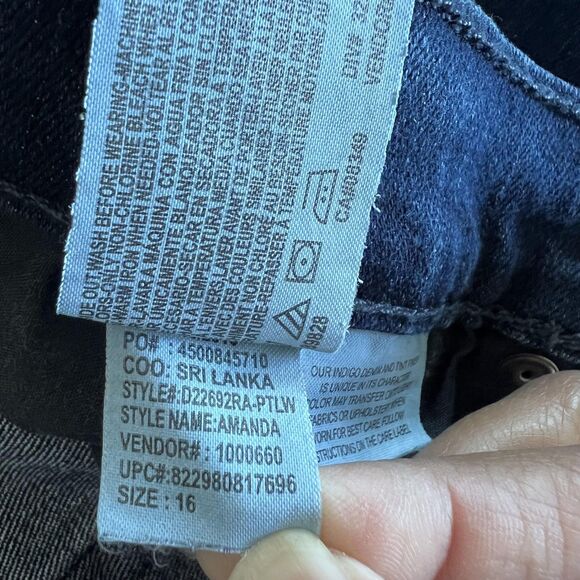 Gloria Vanderbilt Jeans Womens 16 Blue Amanda Stretch Denim High Rise Classic - Picture 14 of 14